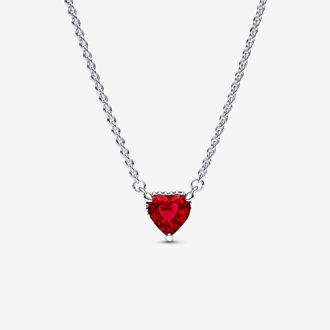 PANDORA Sparkling Heart Halo Pendant Collier Necklace