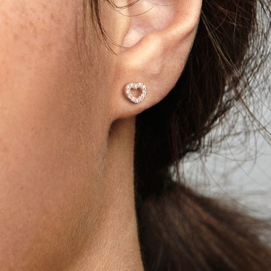 PANDORA Open Heart Stud Earrings