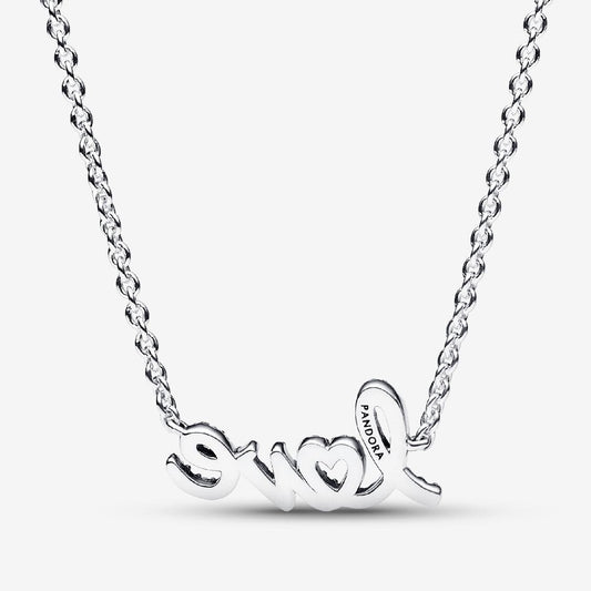 PANDORA Sparkling Handwritten Love Collier Necklace