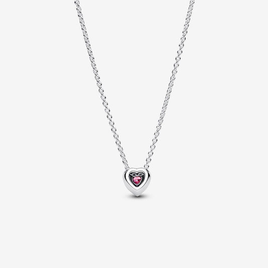 PANDORA Pink Elevated Heart Necklace