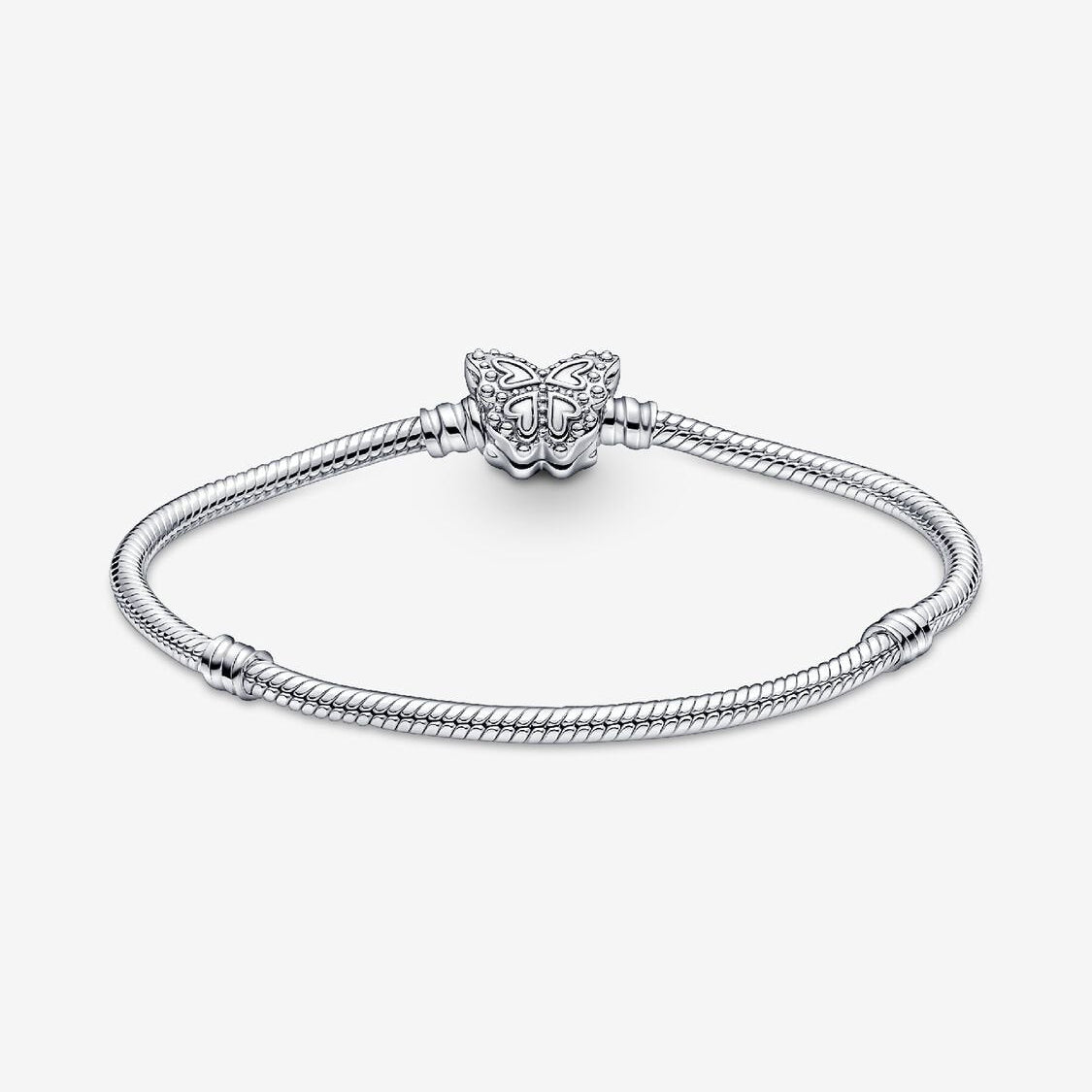 PANDORA Moments Butterfly Clasp Snake Chain Bracelet