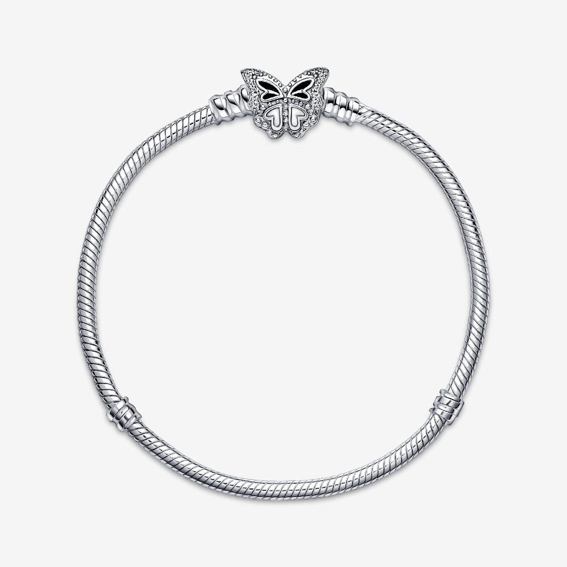 PANDORA Moments Butterfly Clasp Snake Chain Bracelet