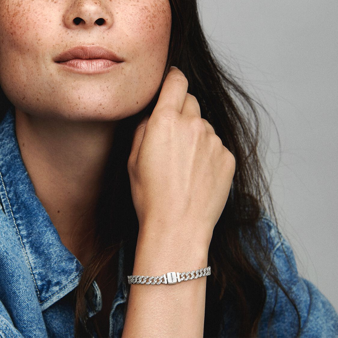 PANDORA Timeless Pavé Cuban Chain Bracelet