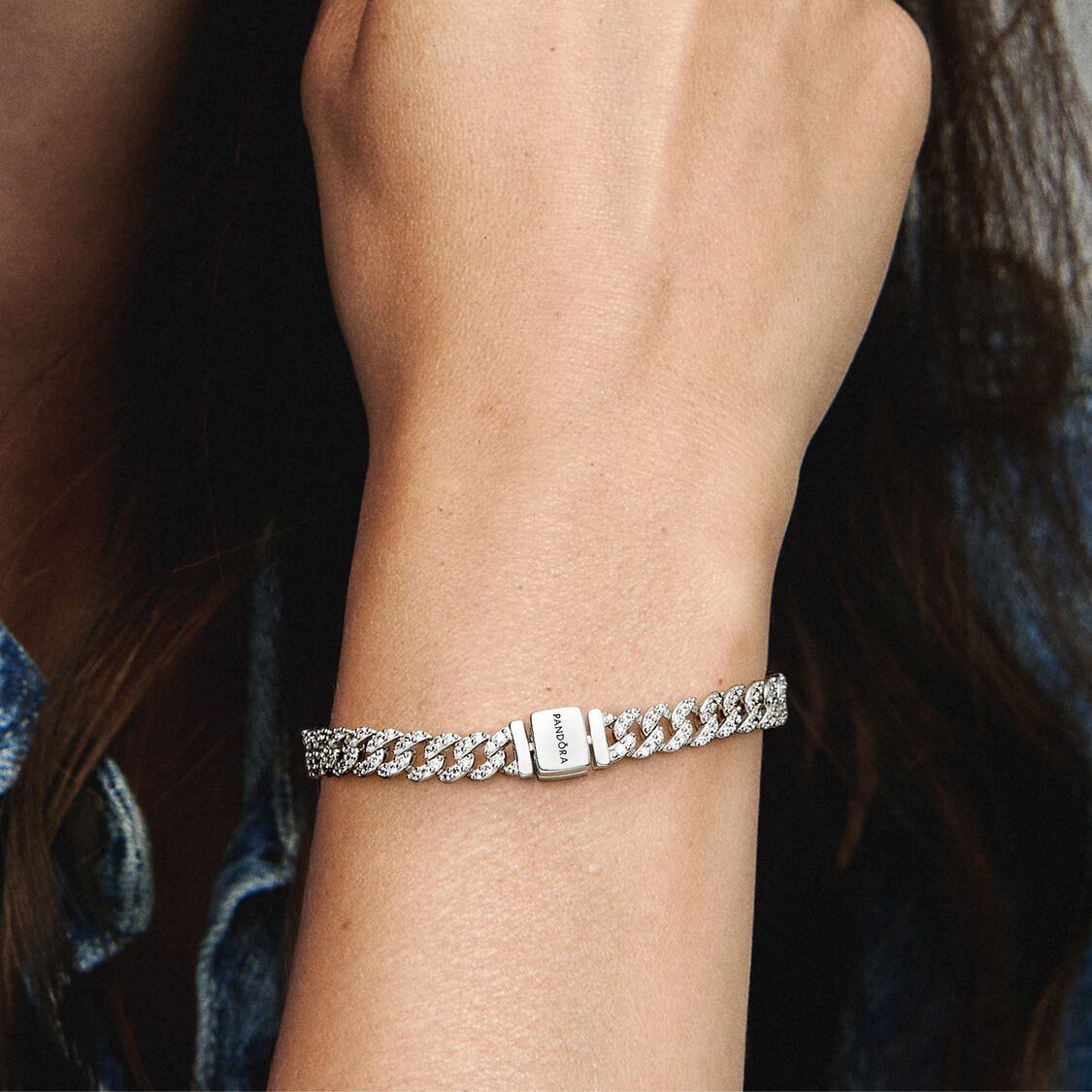 PANDORA Timeless Pavé Cuban Chain Bracelet